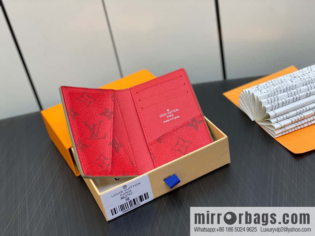 [Premium‑quality] M82797 green, silk screen card holder wallet series, pocket wallet