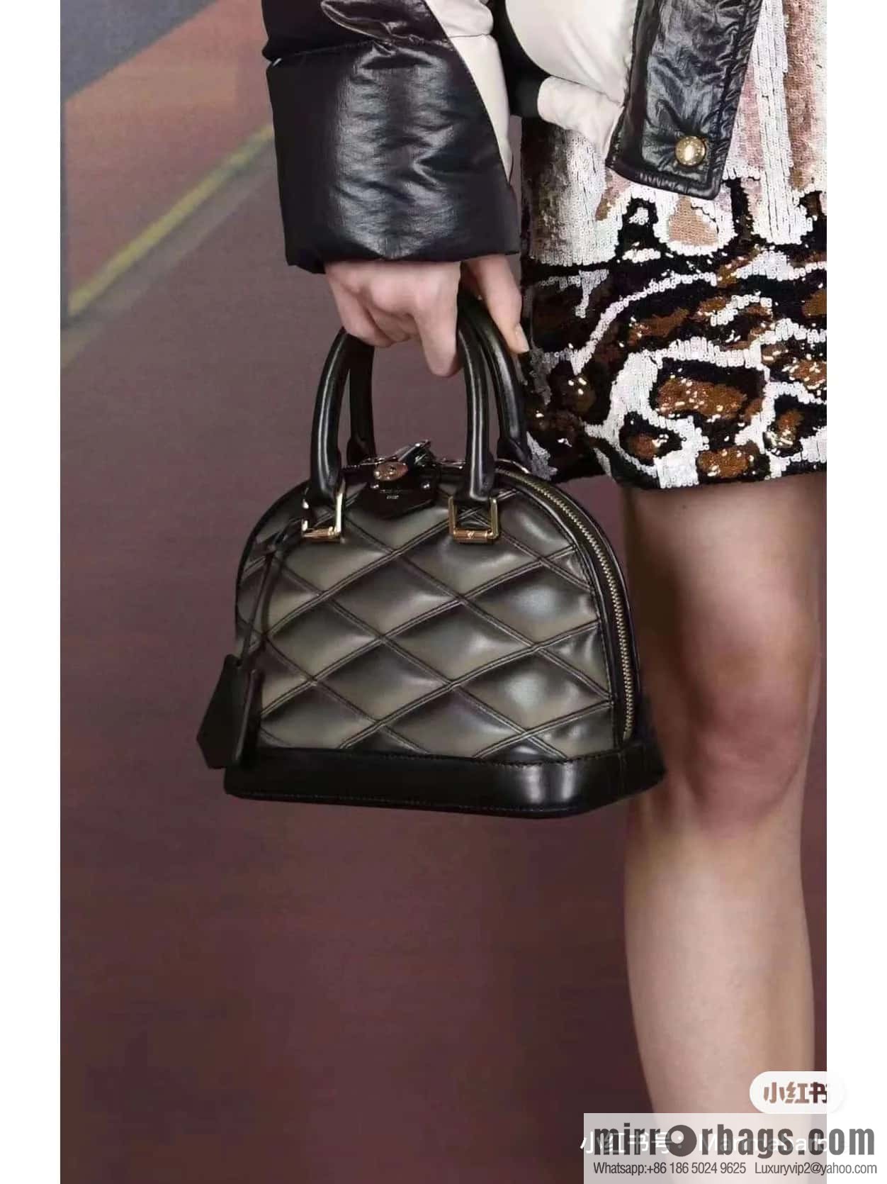 [Premium‑quality] M23666 gradual change diamond, full leather shell bag series Alma BB shell handbag