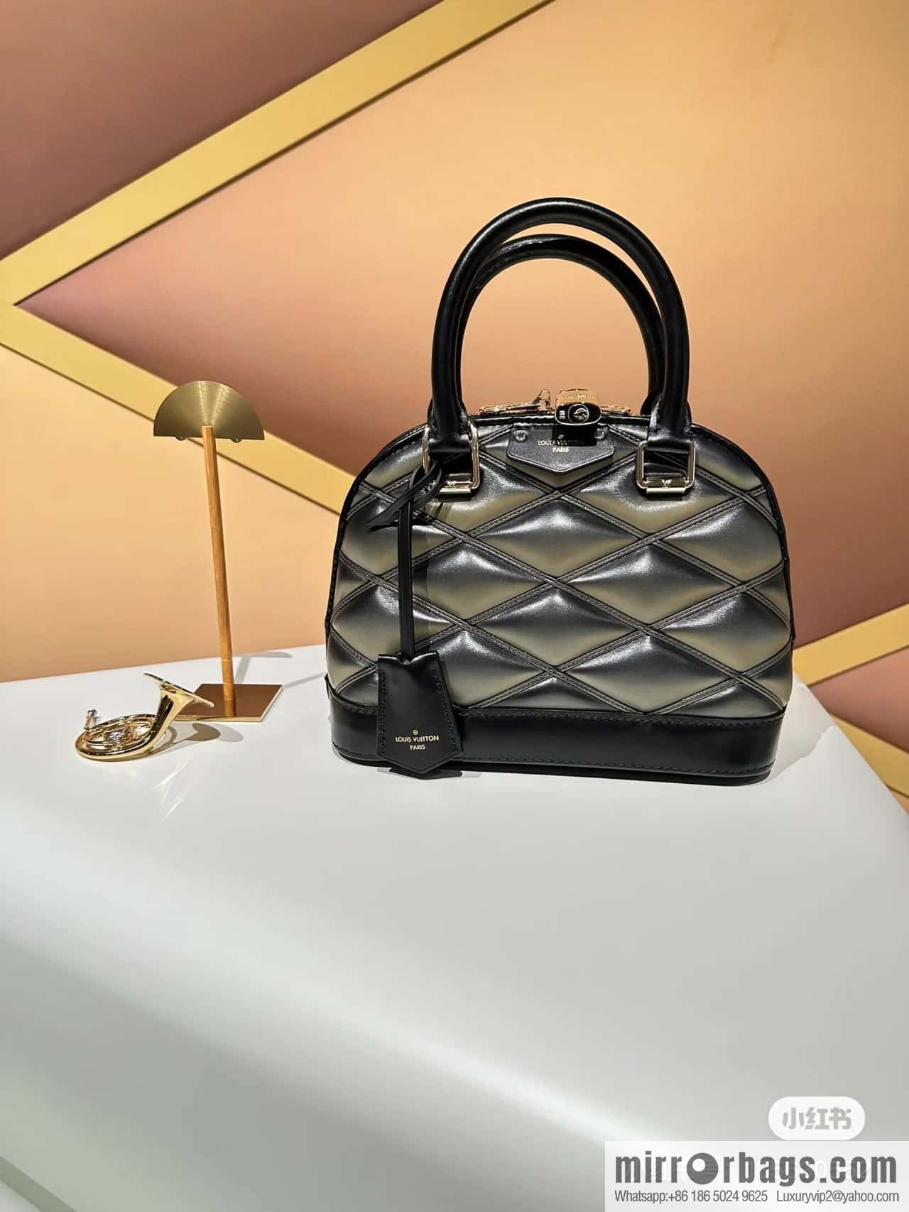 [Premium‑quality] M23666 gradual change diamond, full leather shell bag series Alma BB shell handbag
