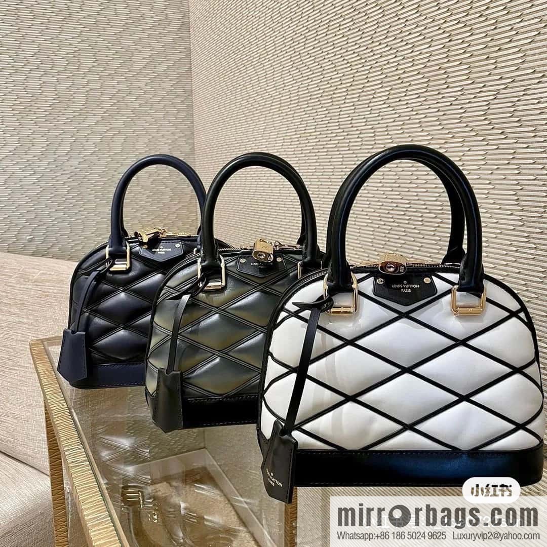 [Premium‑quality] M23666 gradual change diamond, full leather shell bag series Alma BB shell handbag