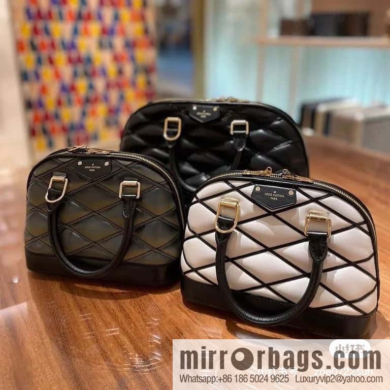 [Premium‑quality] M23666 gradual change diamond, full leather shell bag series Alma BB shell handbag