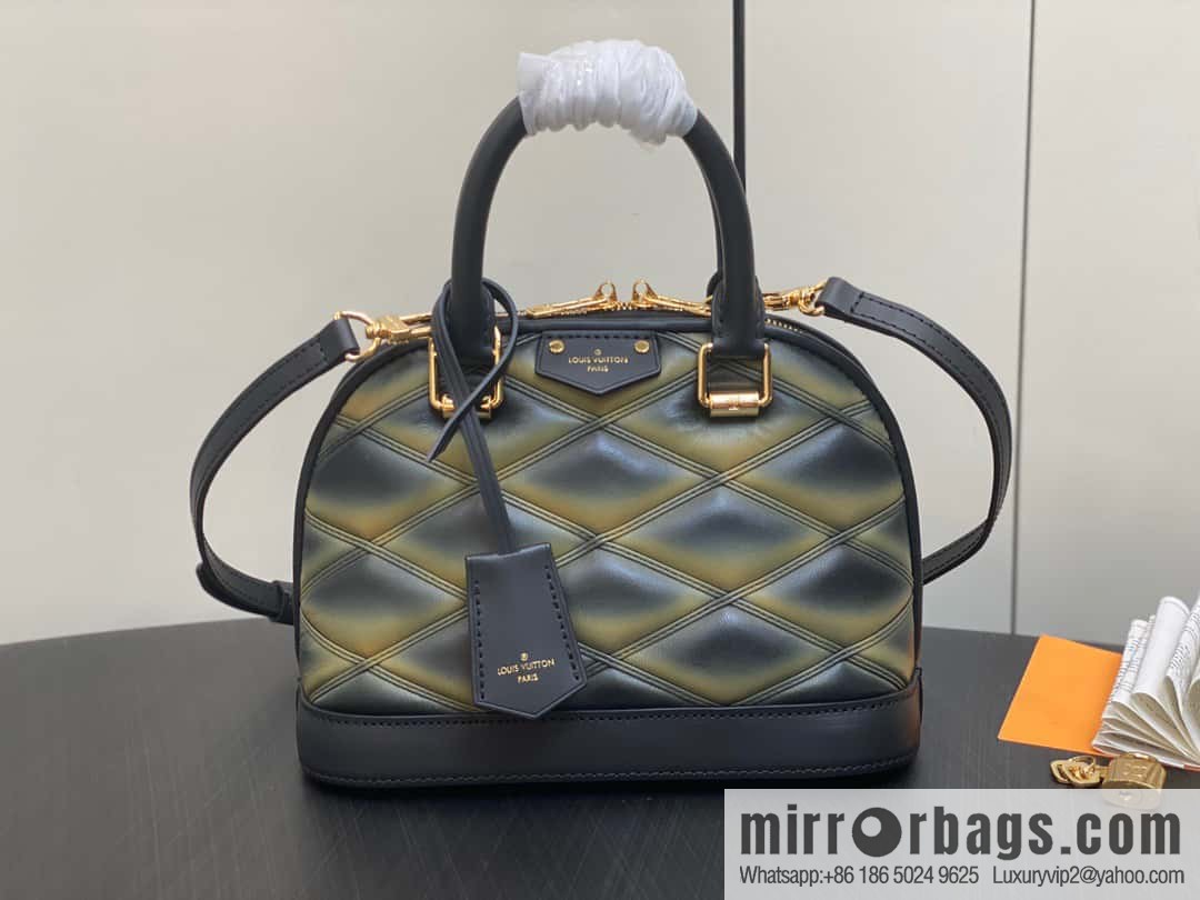 [Premium‑quality] M23666 gradual change diamond, full leather shell bag series Alma BB shell handbag