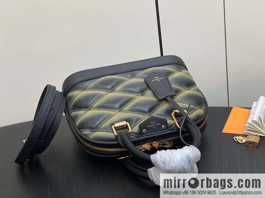 [Premium‑quality] M23666 gradual change diamond, full leather shell bag series Alma BB shell handbag