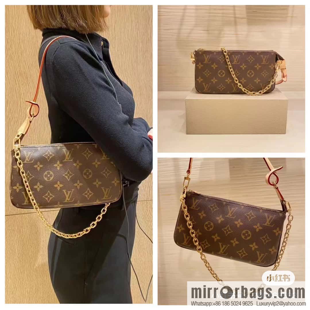 [Premium‑quality] M82766 monogram new version, mahjong bag series POCHETTE ACCESSOIRES handbag
