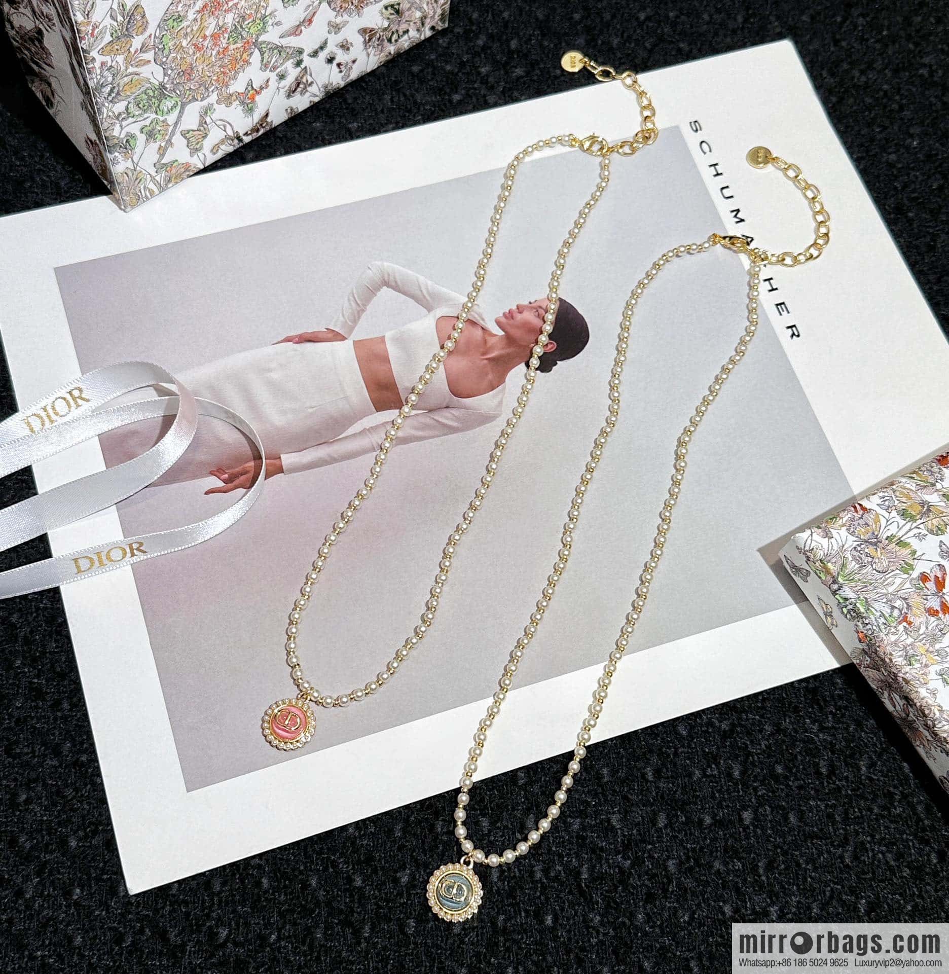 New ☑️ Dior drip CD pearl necklace