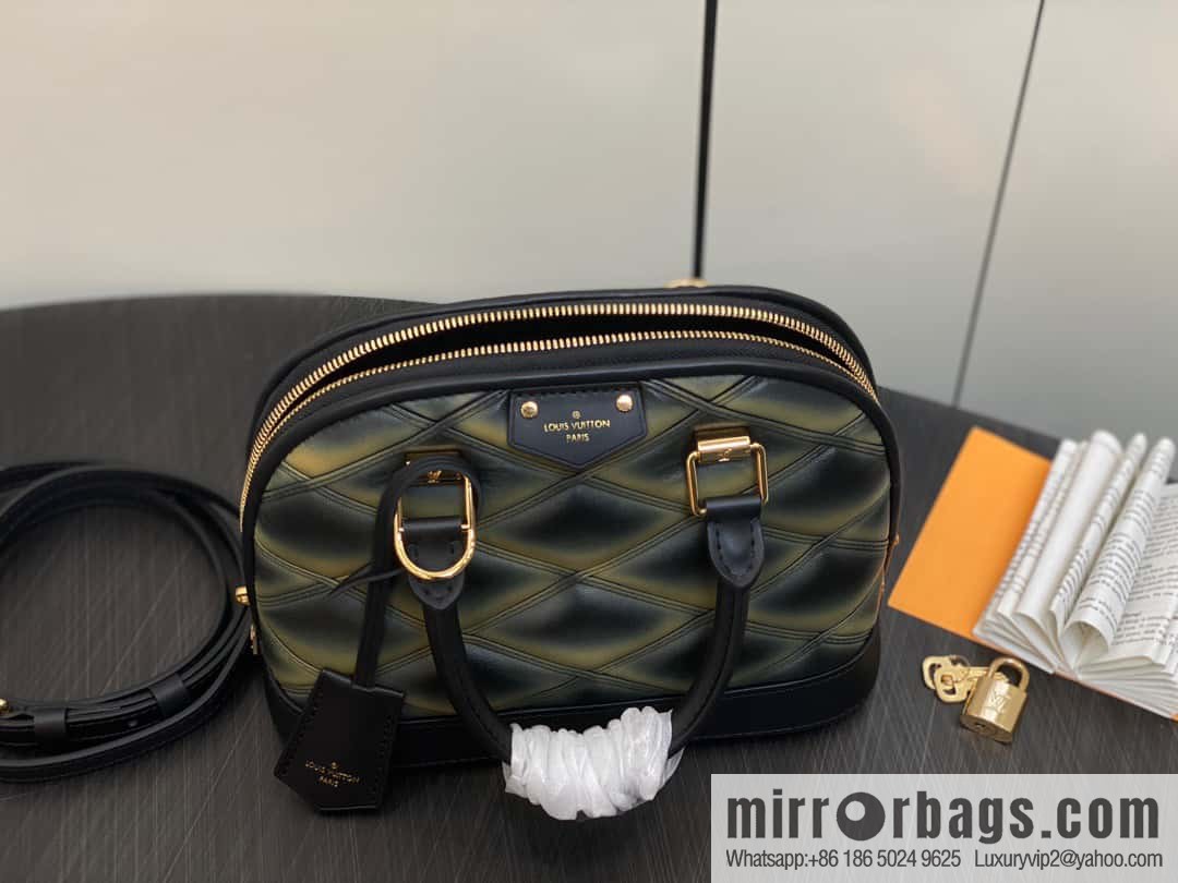 [Premium‑quality] M23666 gradual change diamond, full leather shell bag series Alma BB shell handbag