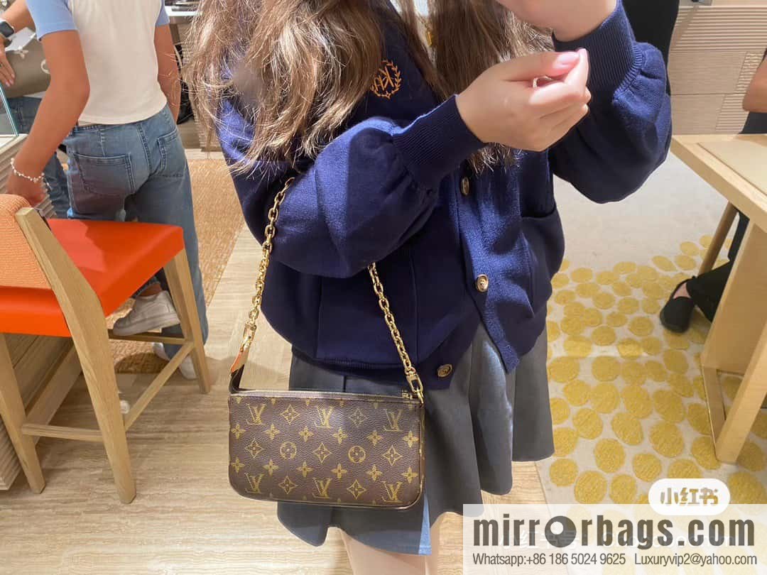 [Premium‑quality] M82766 monogram new version, mahjong bag series POCHETTE ACCESSOIRES handbag