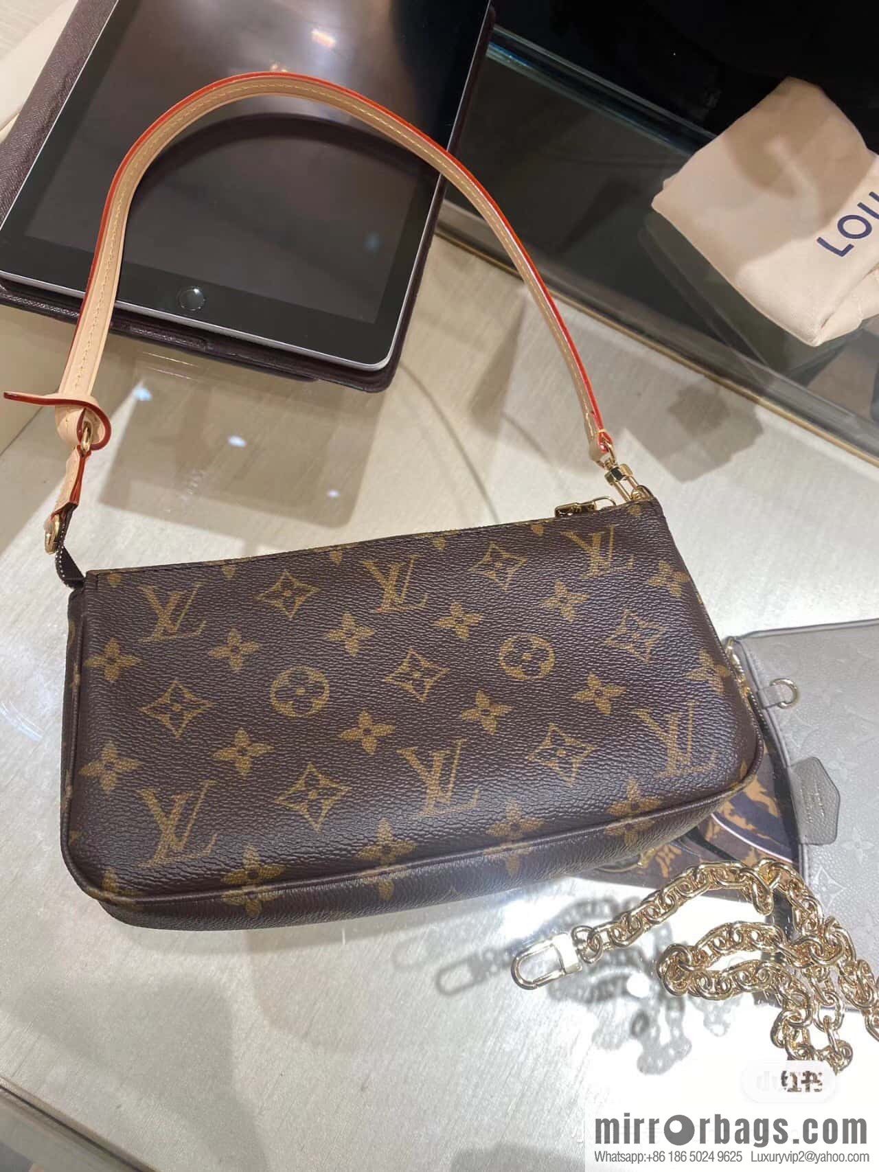 [Premium‑quality] M82766 monogram new version, mahjong bag series POCHETTE ACCESSOIRES handbag