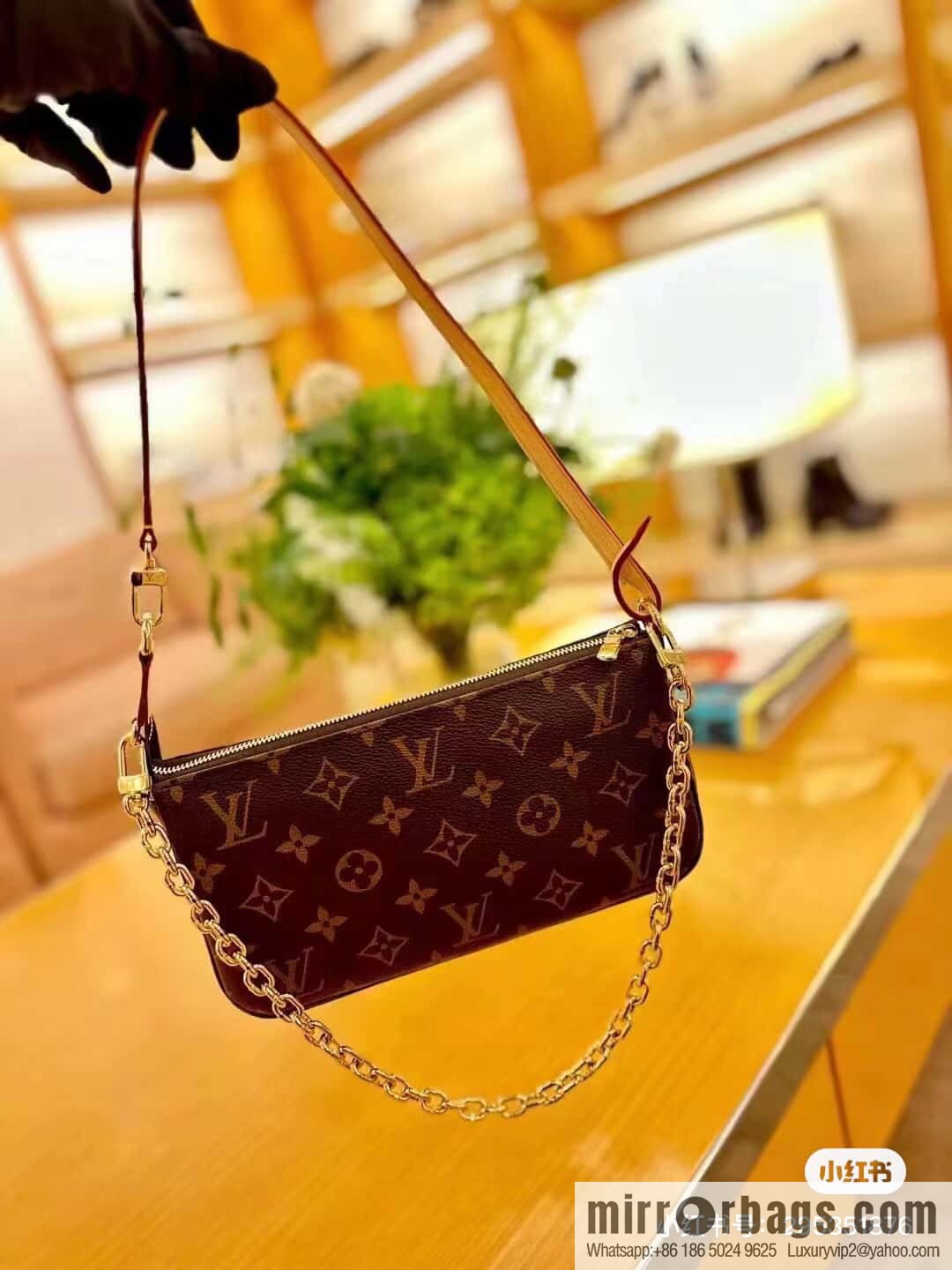 [Premium‑quality] M82766 monogram new version, mahjong bag series POCHETTE ACCESSOIRES handbag