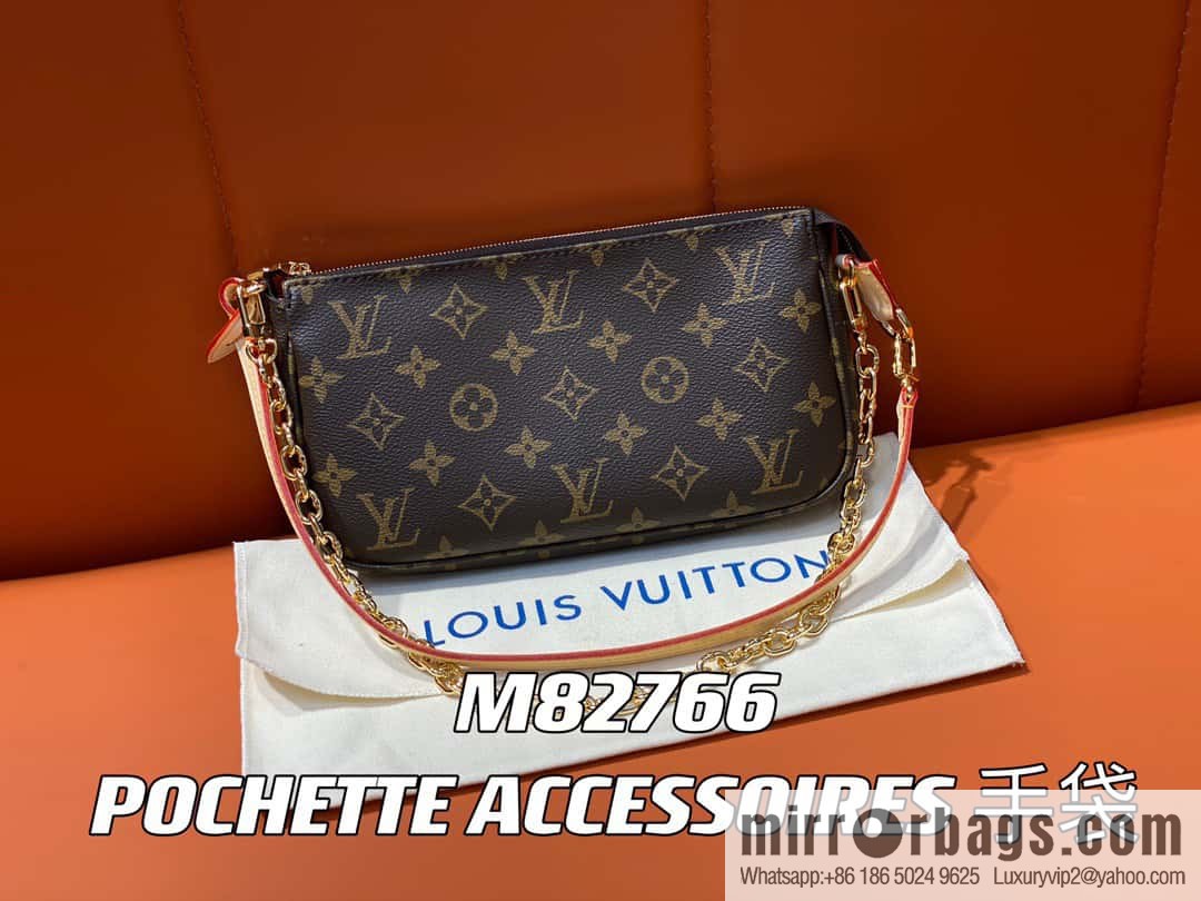 [Premium‑quality] M82766 monogram new version, mahjong bag series POCHETTE ACCESSOIRES handbag