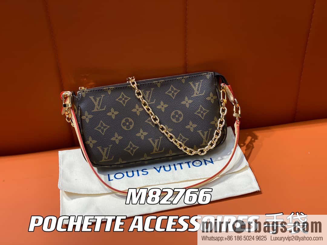 [Premium‑quality] M82766 monogram new version, mahjong bag series POCHETTE ACCESSOIRES handbag