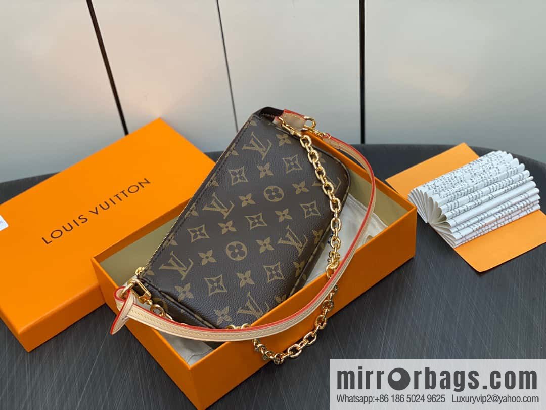 [Premium‑quality] M82766 monogram new version, mahjong bag series POCHETTE ACCESSOIRES handbag