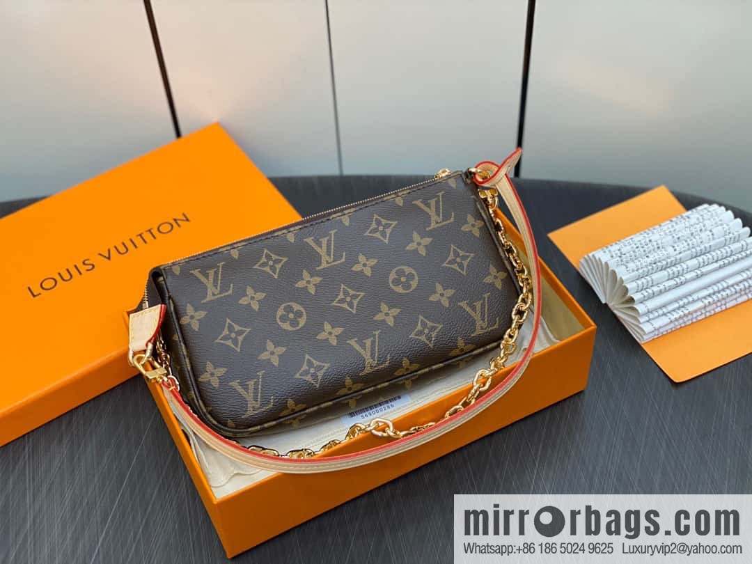 [Premium‑quality] M82766 monogram new version, mahjong bag series POCHETTE ACCESSOIRES handbag