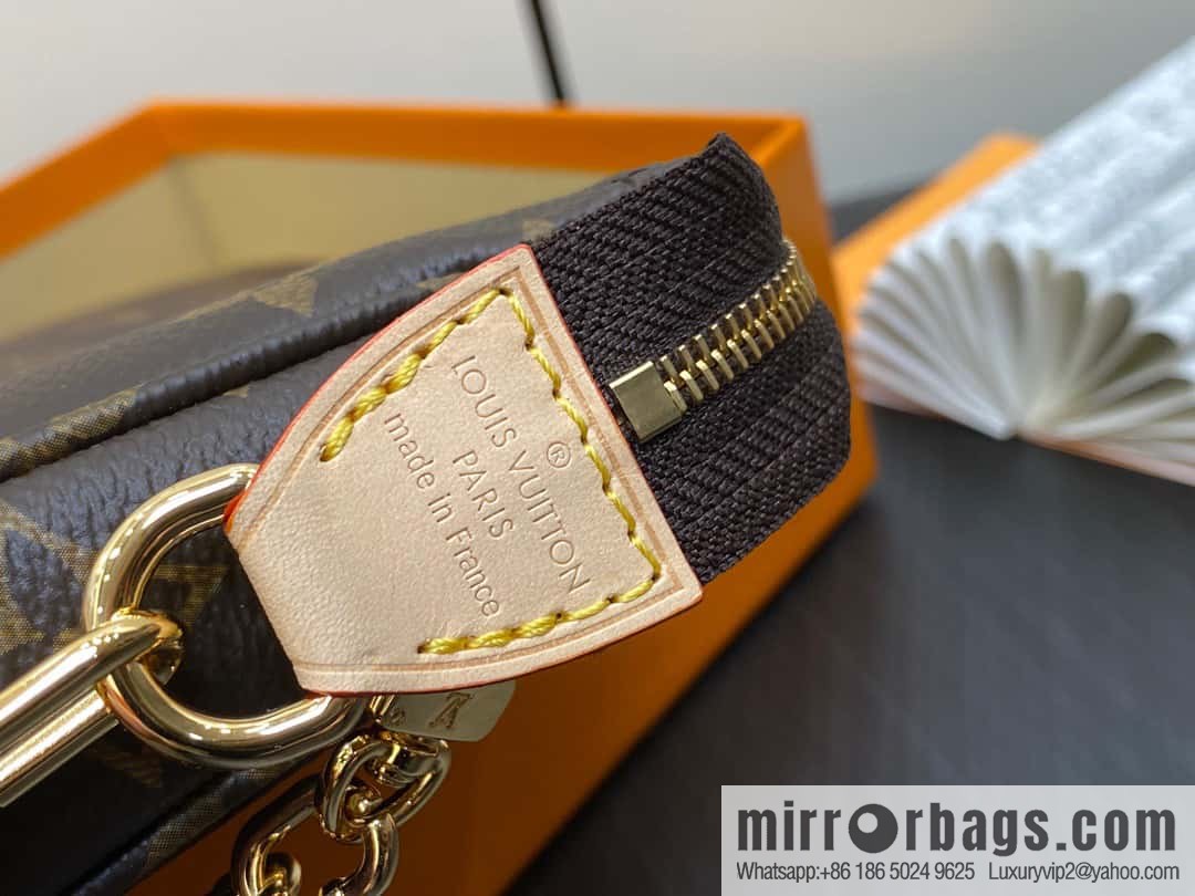 [Premium‑quality] M82766 monogram new version, mahjong bag series POCHETTE ACCESSOIRES handbag