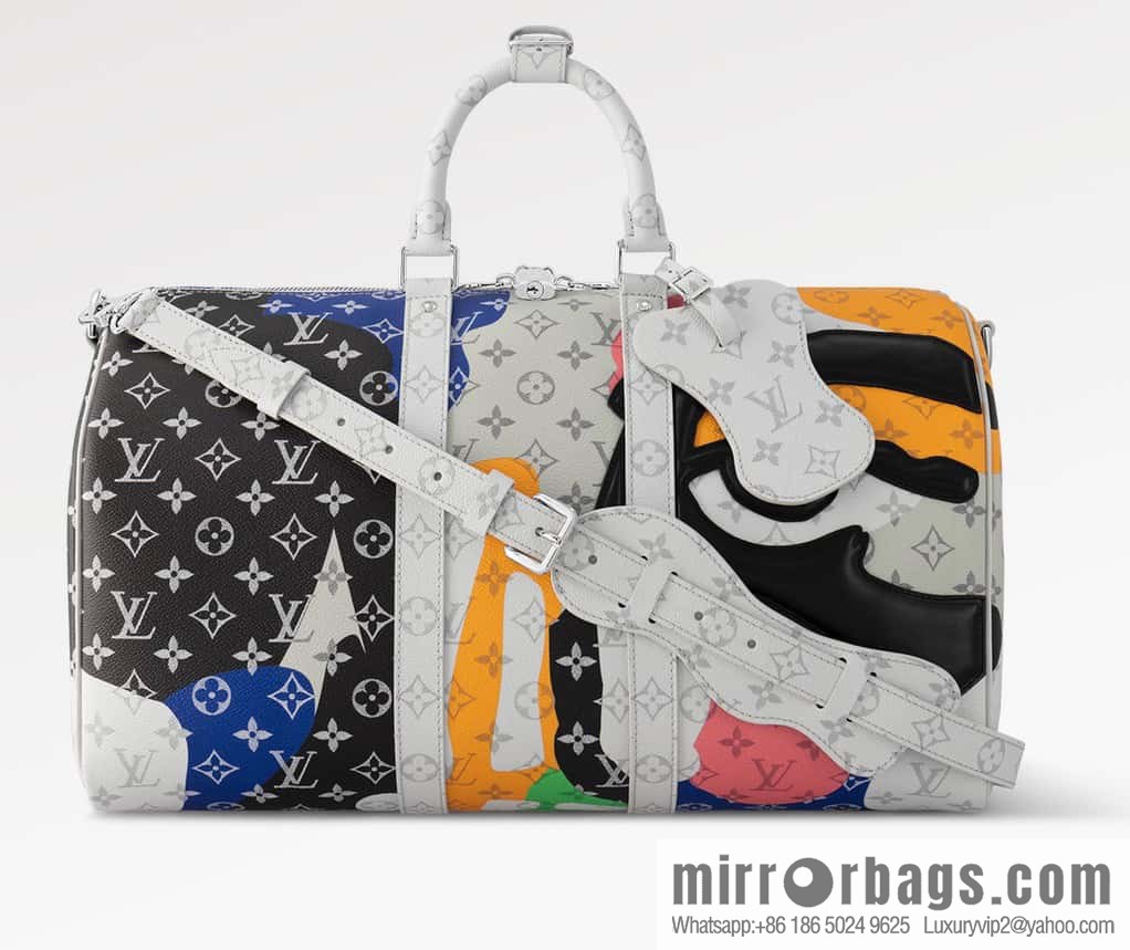 [Boutique‑grade] M23160 white flower (eye series) travel bag series KEEPALL BANDOULIZRE 45 travel bag