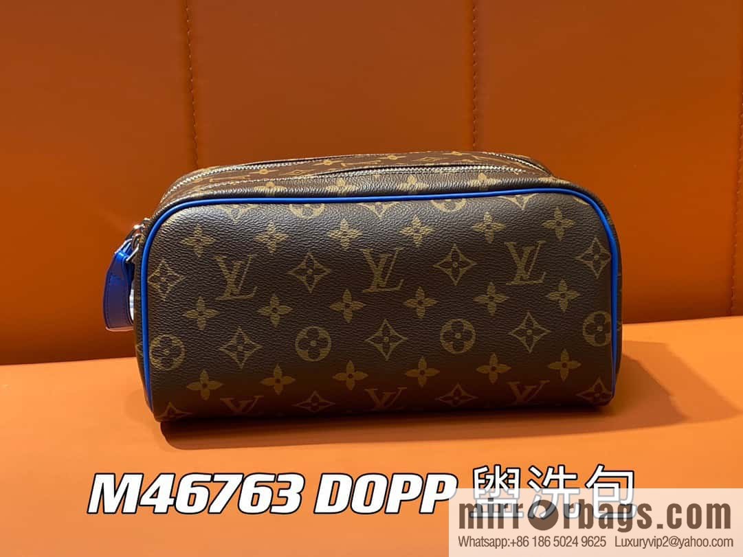 [Boutique‑grade] M46763 monogram blue M44494 pouch toilet bag series DOPP toilet bag