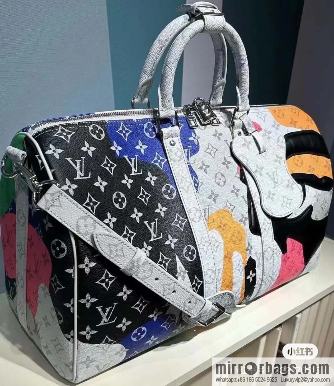 [Boutique‑grade] M23160 white flower (eye series) travel bag series KEEPALL BANDOULIZRE 45 travel bag