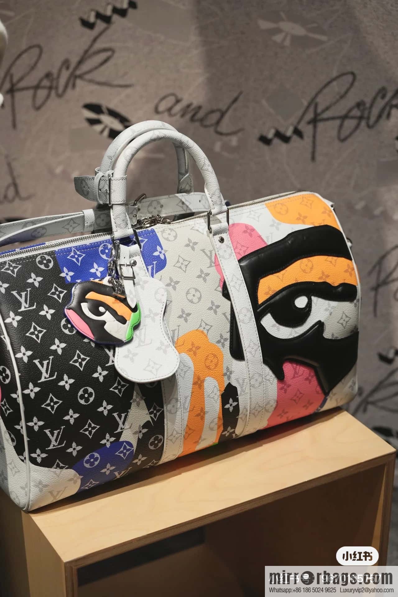[Boutique‑grade] M23160 white flower (eye series) travel bag series KEEPALL BANDOULIZRE 45 travel bag