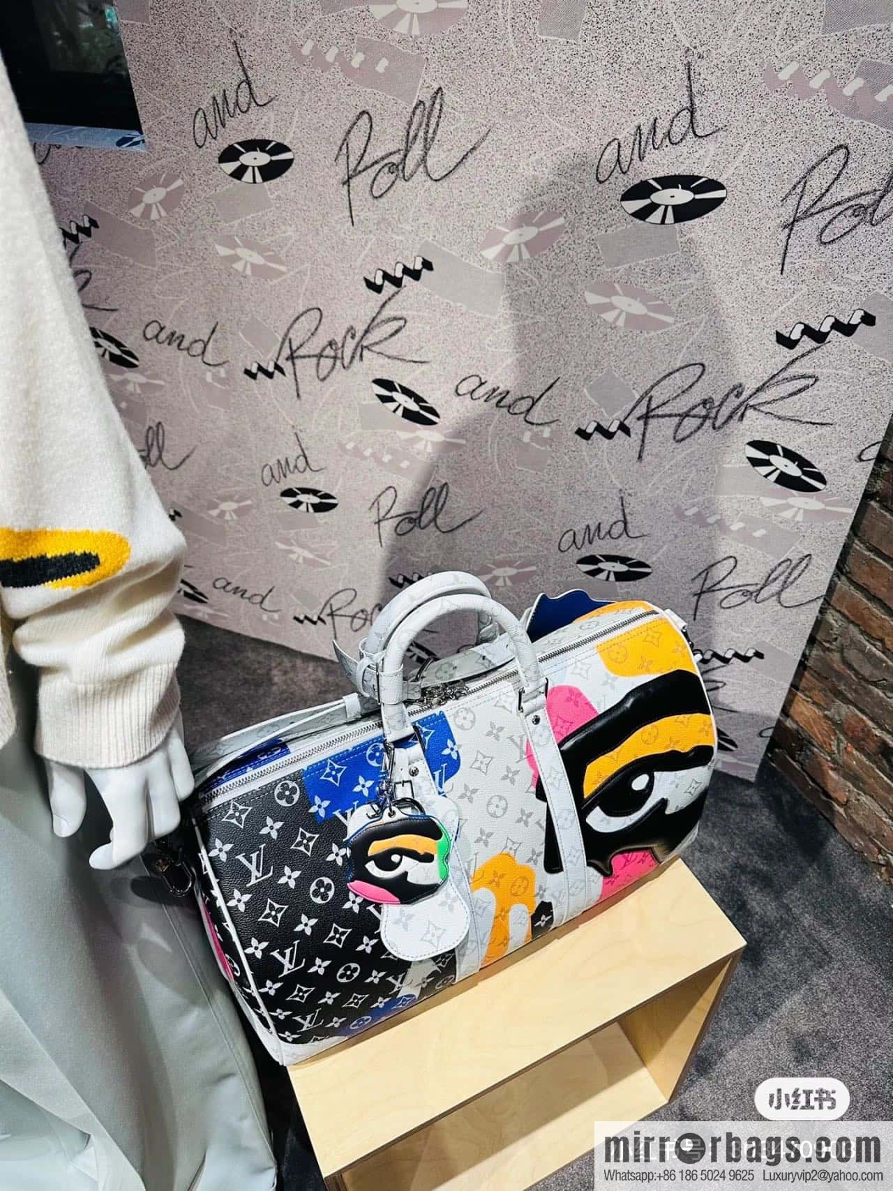 [Boutique‑grade] M23160 white flower (eye series) travel bag series KEEPALL BANDOULIZRE 45 travel bag