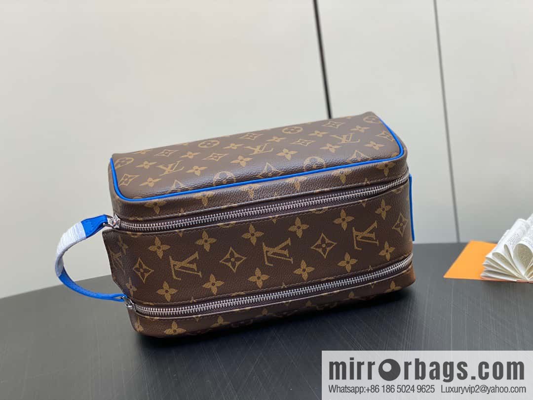 [Boutique‑grade] M46763 monogram blue M44494 pouch toilet bag series DOPP toilet bag