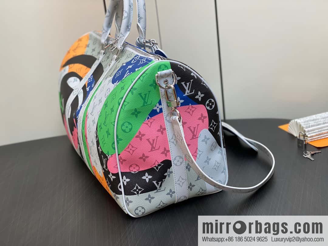 [Boutique‑grade] M23160 white flower (eye series) travel bag series KEEPALL BANDOULIZRE 45 travel bag