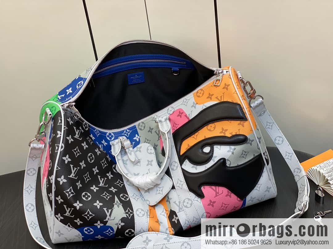 [Boutique‑grade] M23160 white flower (eye series) travel bag series KEEPALL BANDOULIZRE 45 travel bag