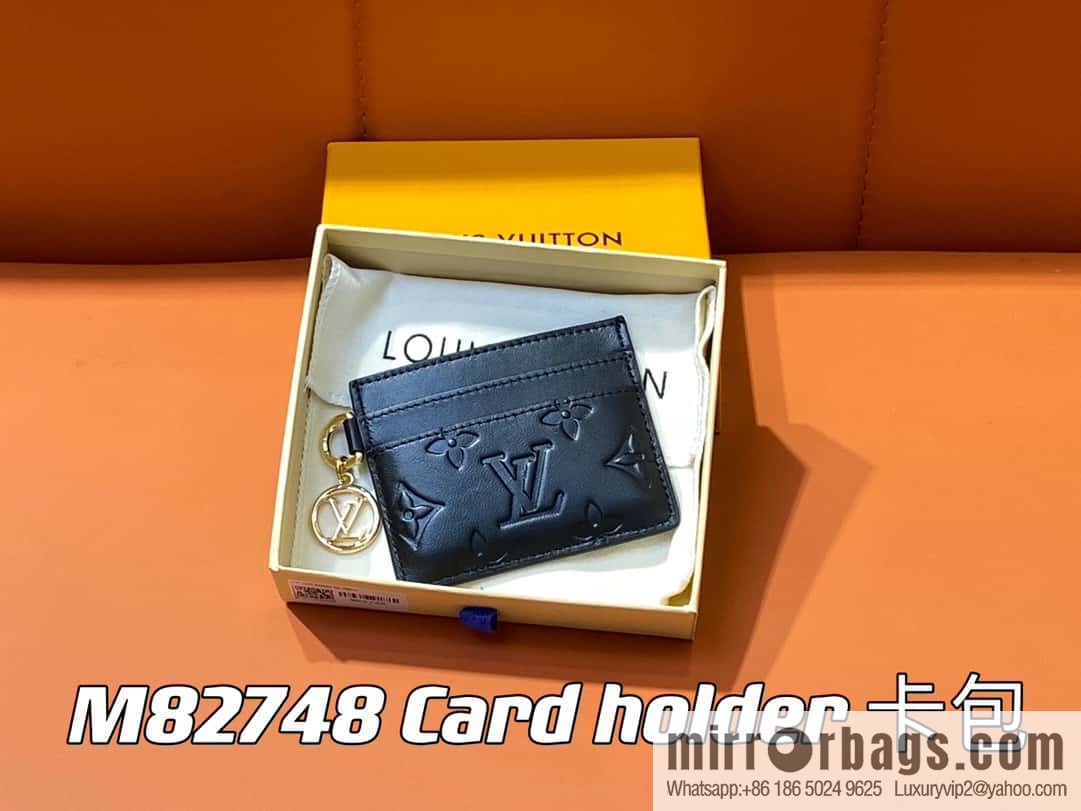 [Premium‑quality] M82748 black full leather card holder wallet series Card holder card holder