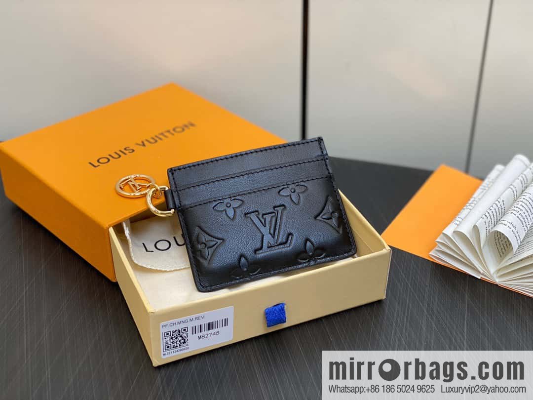 [Premium‑quality] M82748 black full leather card holder wallet series Card holder card holder