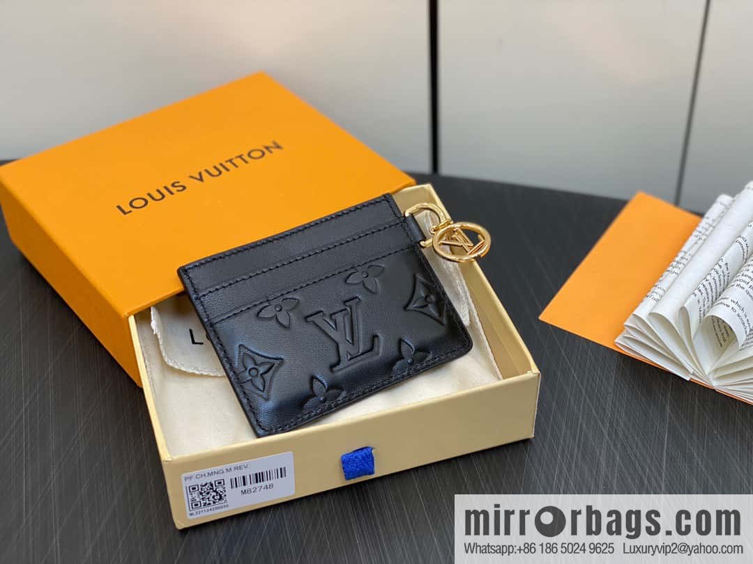 [Premium‑quality] M82748 black full leather card holder wallet series Card holder card holder