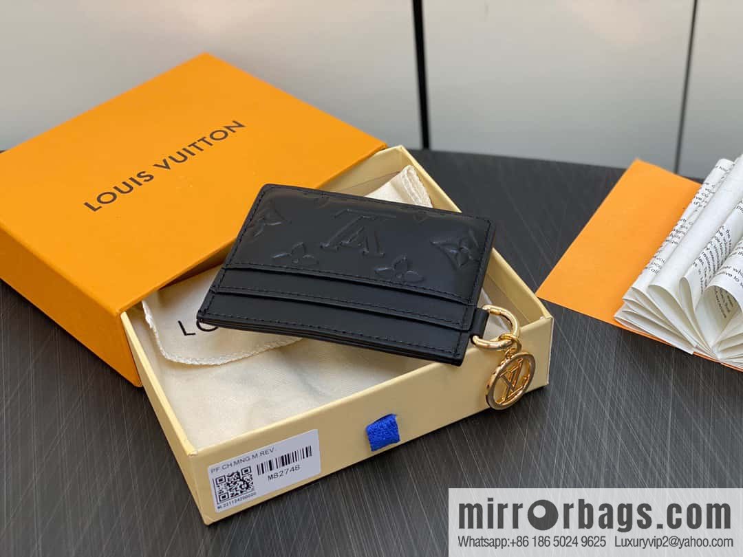 [Premium‑quality] M82748 black full leather card holder wallet series Card holder card holder