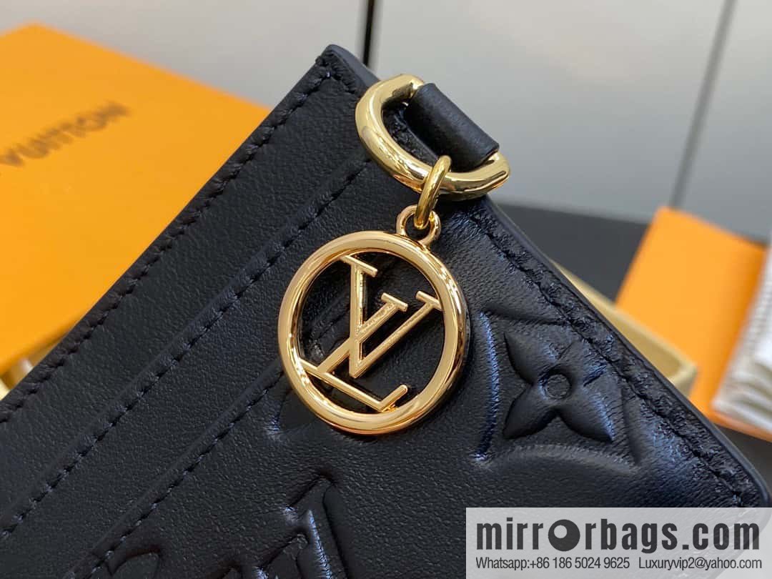 [Premium‑quality] M82748 black full leather card holder wallet series Card holder card holder