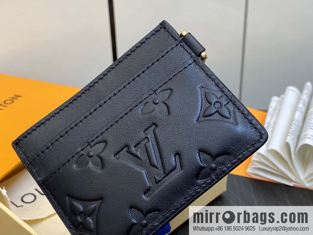[Premium‑quality] M82748 black full leather card holder wallet series Card holder card holder