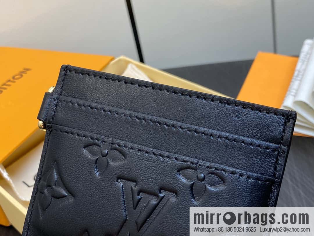 [Premium‑quality] M82748 black full leather card holder wallet series Card holder card holder