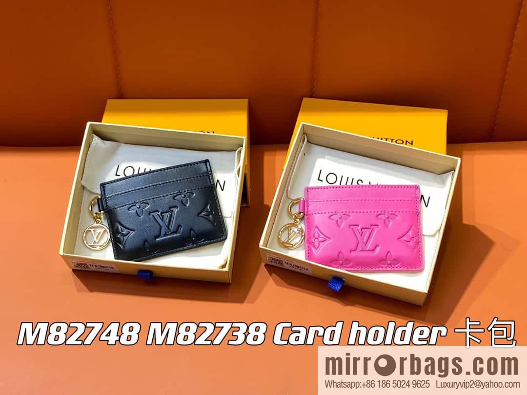 [Premium‑quality] M82748 black full leather card holder wallet series Card holder card holder