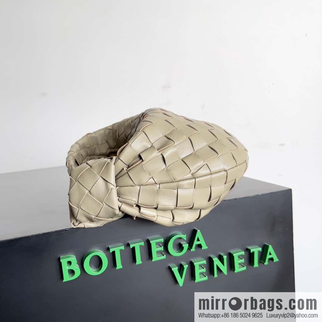 Bv2022 new Mini Jodie braided knotted round hobo bag, model: 651876 taupe