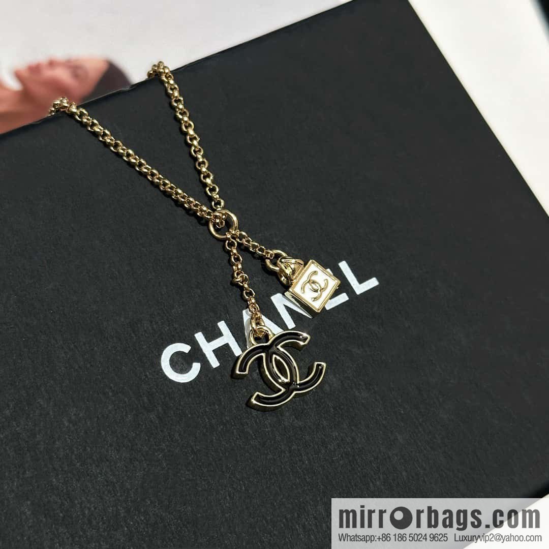 ❗️New ❗️☀️ New ☑️ Chanel Double C Tassel Square Oil Drop Necklace ☀️