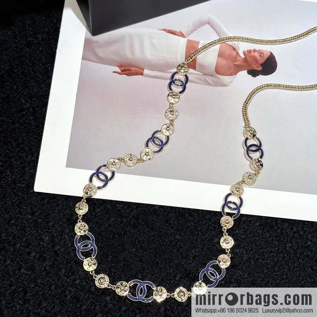 ❗️New ❗️ ☀️ New ☑️ Chanel Denim Double C Button Long Necklace ☀️