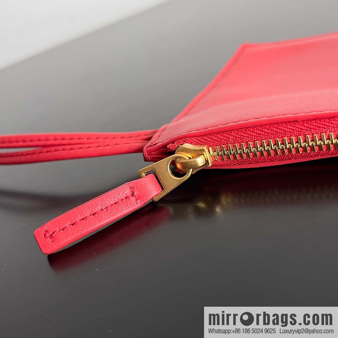 BV super mini tote bag 20cm light brown and red, model number: 729029.