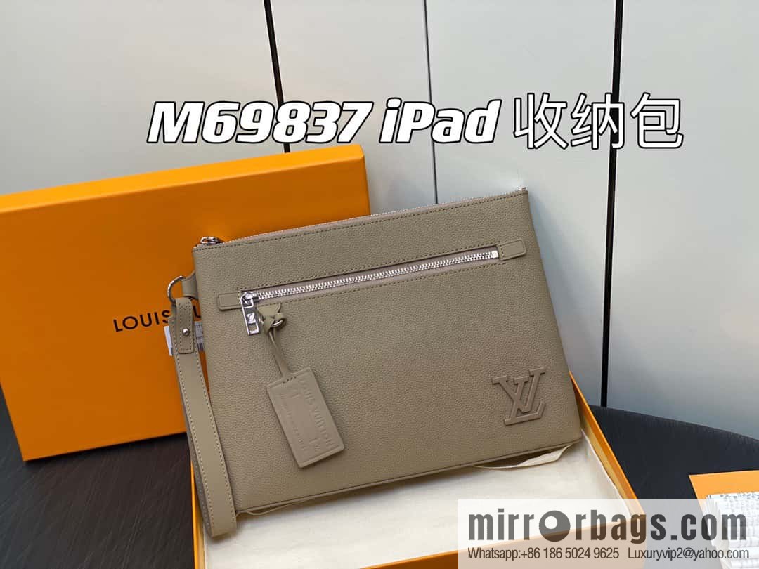 [Premium‑quality] M69837 apricot, full leather M82278 clutch bag series