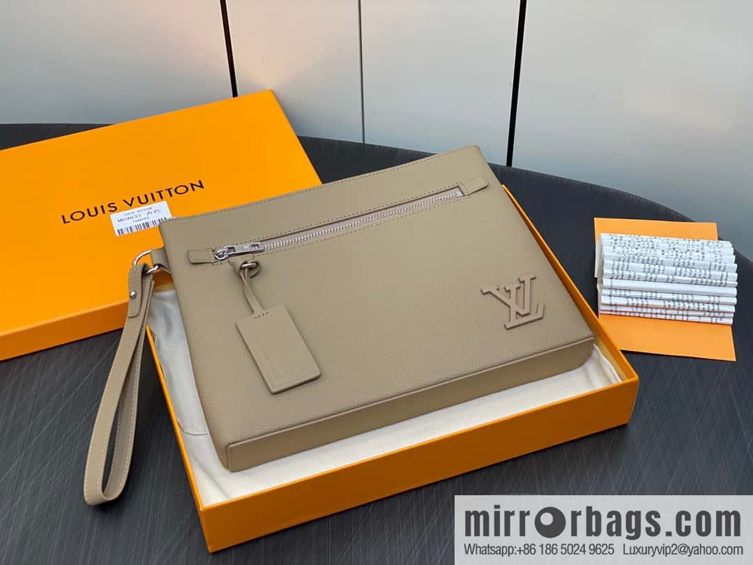 [Premium‑quality] M69837 apricot, full leather M82278 clutch bag series