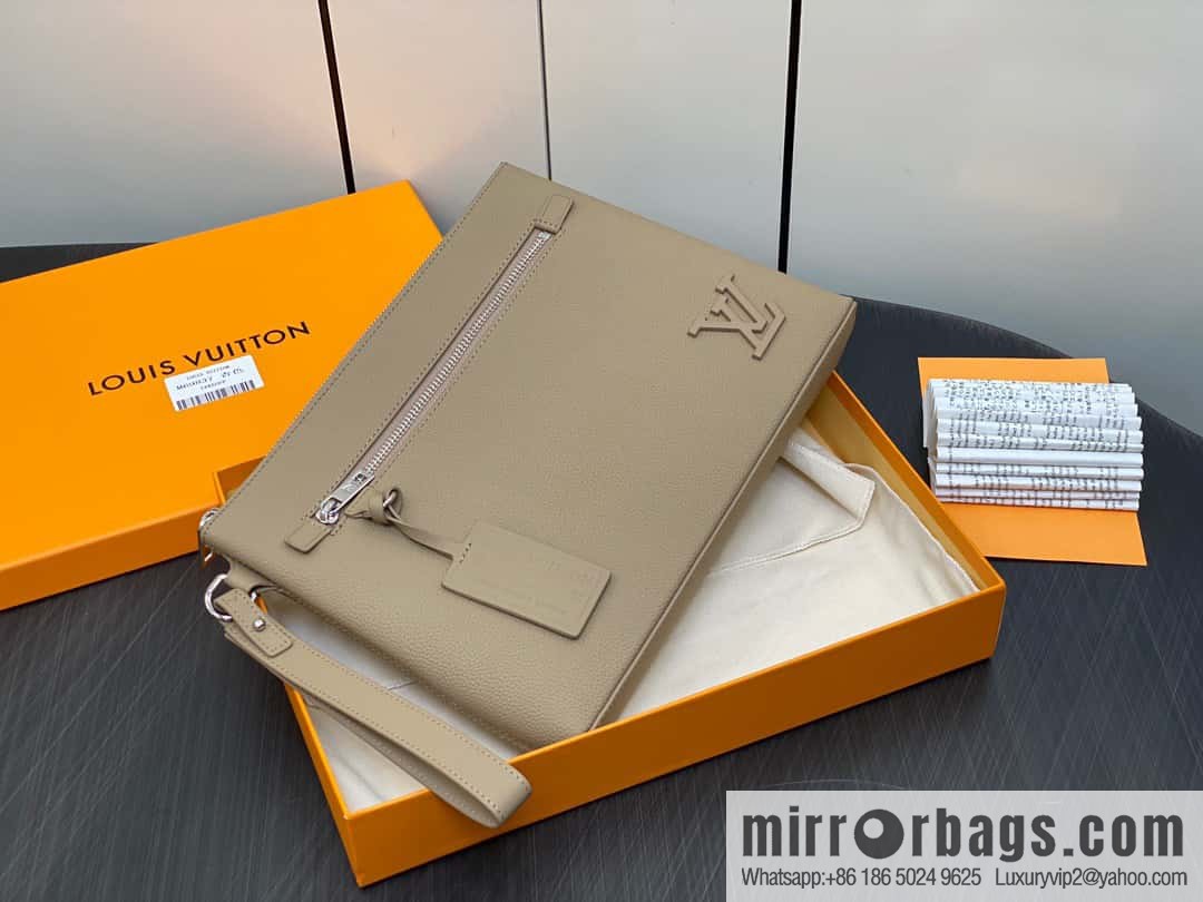 [Premium‑quality] M69837 apricot, full leather M82278 clutch bag series