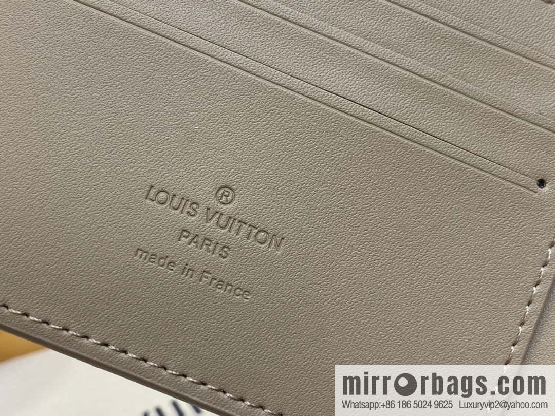 [Boutique‑grade] M81822 apricot, full leather suit wallet series MULTIPLE Aer wallet m81822 69829 apricot LV Aerogram Multiple wallet