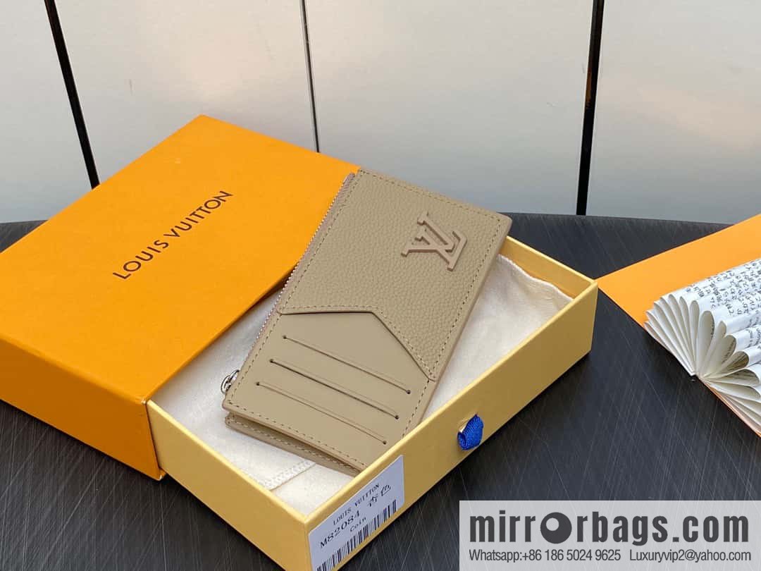 [Boutique‑grade] M82984 apricot, full leather card holder wallet series Coin Aer card holder m82084 82068