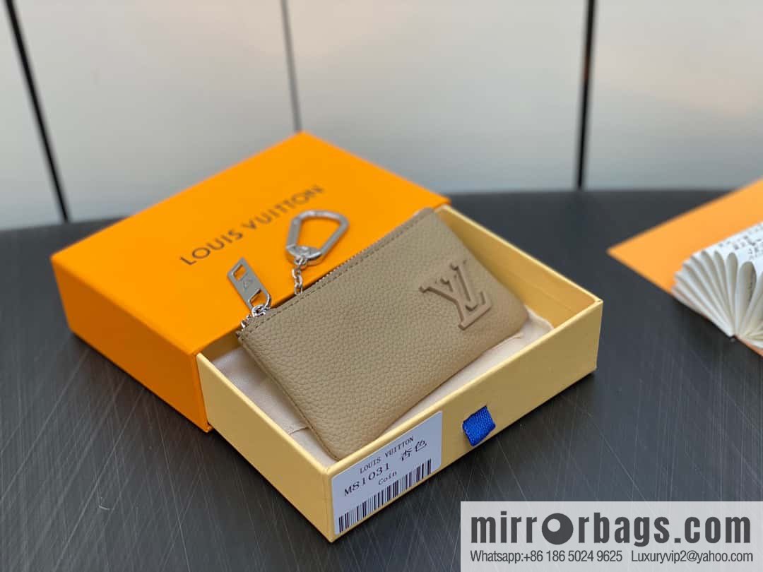 [Boutique‑grade] M81031 apricot, full leather key bag wallet series POCHETTE CLE key bag