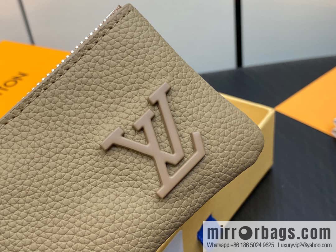 [Boutique‑grade] M81031 apricot, full leather key bag wallet series POCHETTE CLE key bag