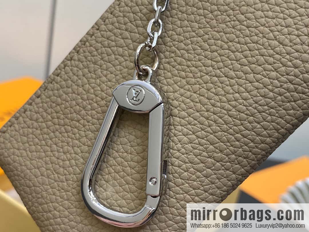 [Boutique‑grade] M81031 apricot, full leather key bag wallet series POCHETTE CLE key bag