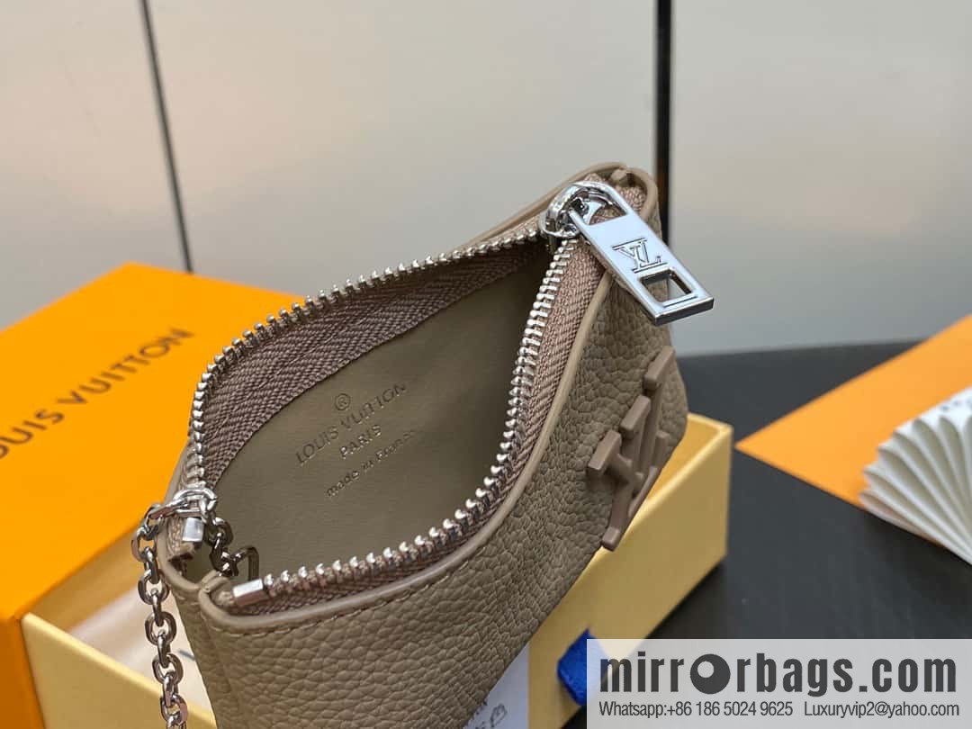 [Boutique‑grade] M81031 apricot, full leather key bag wallet series POCHETTE CLE key bag