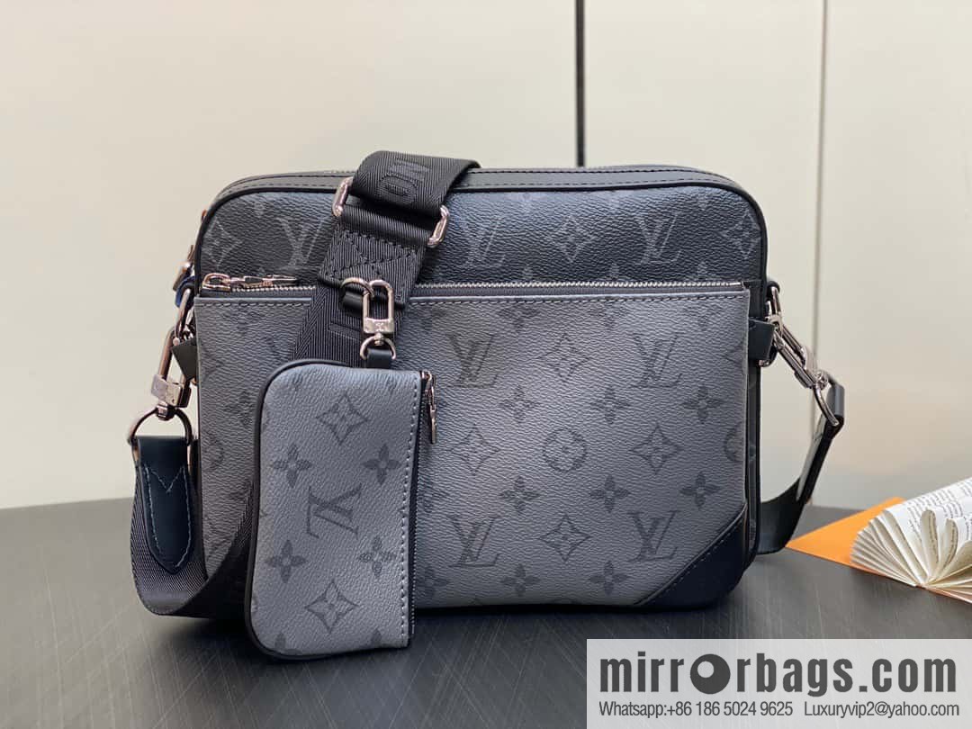 [Boutique‑grade] M69443 black flower, new version, men's bag three-piece messenger bag series Trio messenger bag