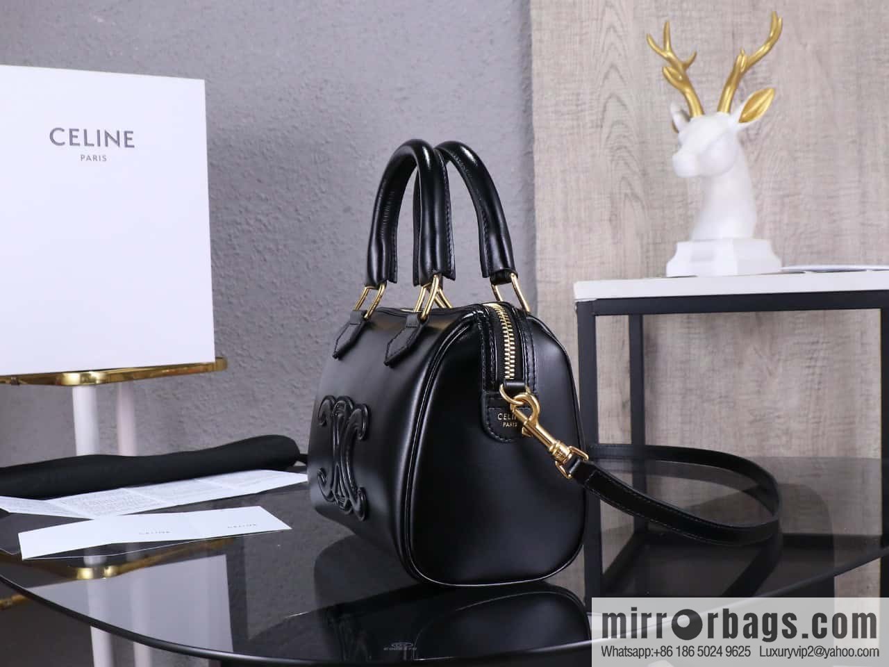 [Premium quality, all-steel hardware γπππππ‘π| small smooth cow leather (fabric) Boston model: 113773