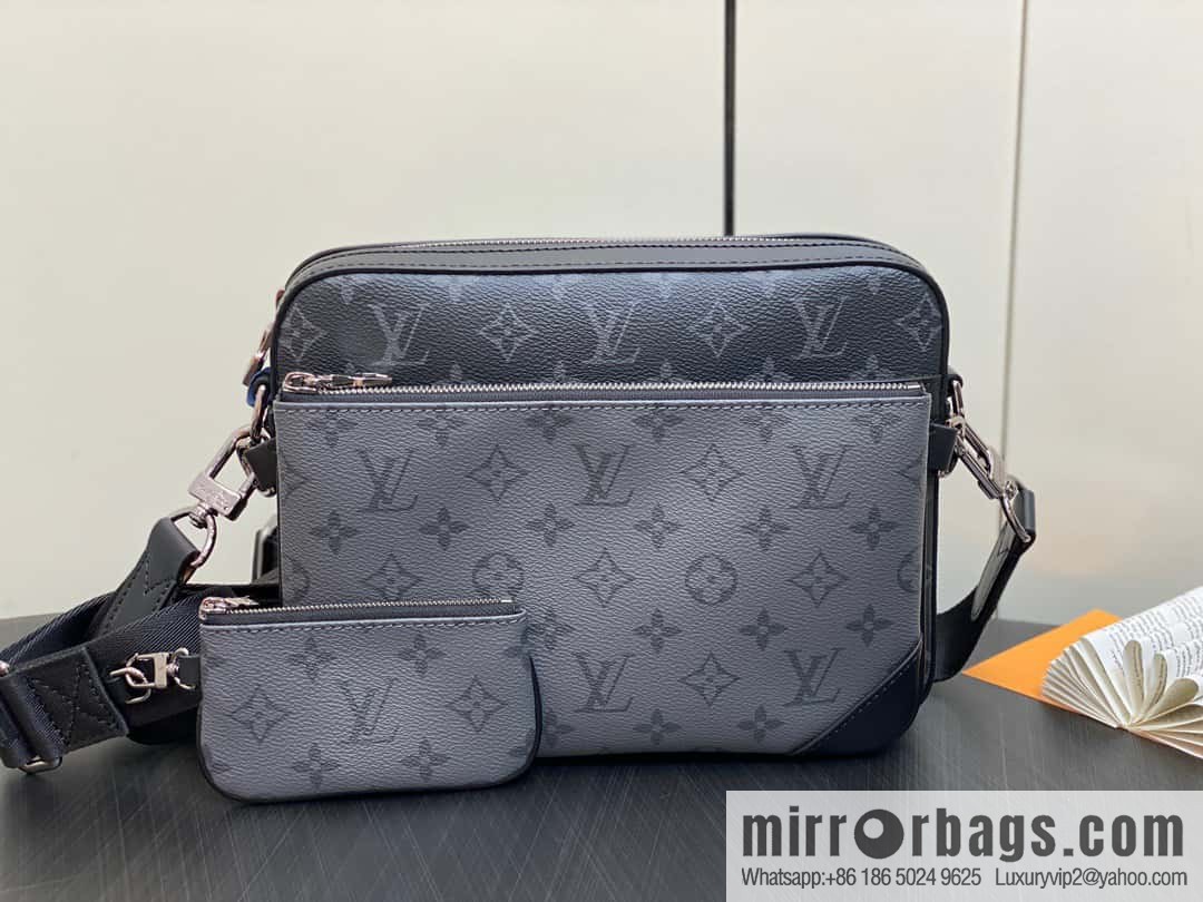 [Boutique‑grade] M69443 black flower, new version, men's bag three-piece messenger bag series Trio messenger bag